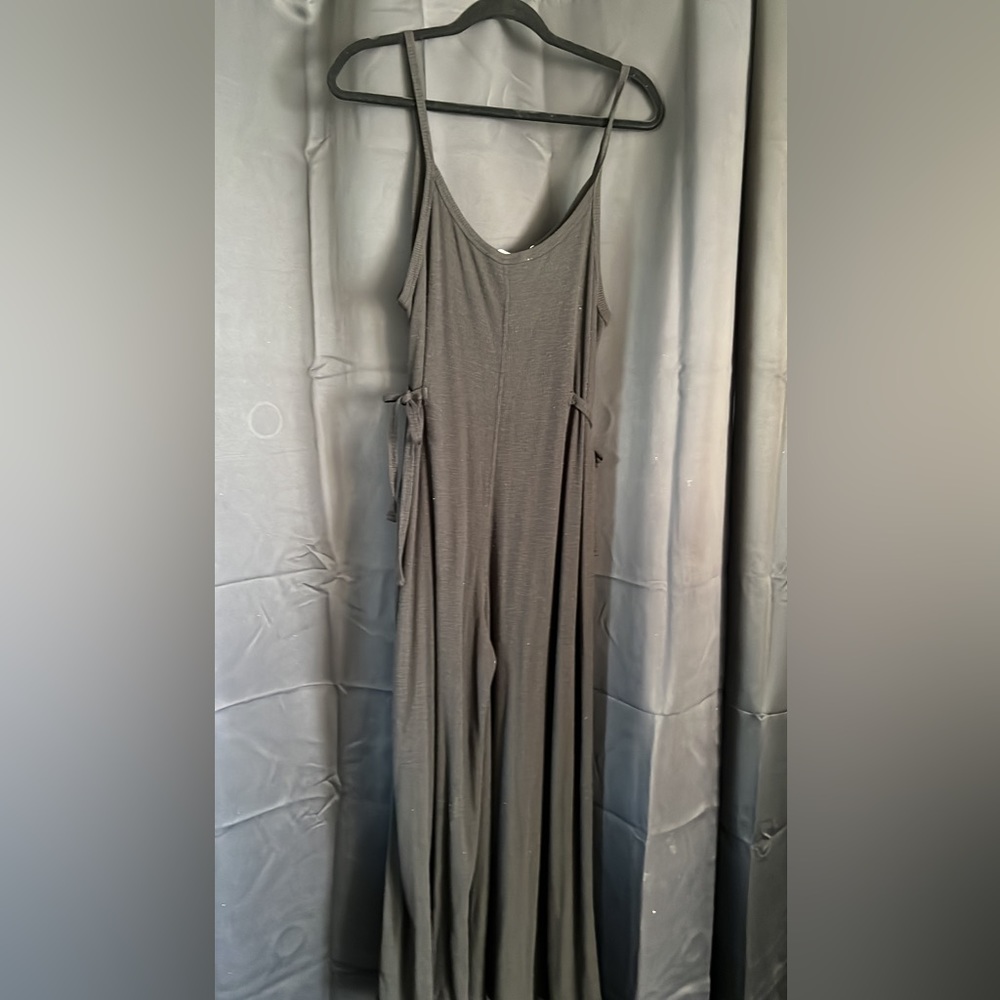 Wide leg romper